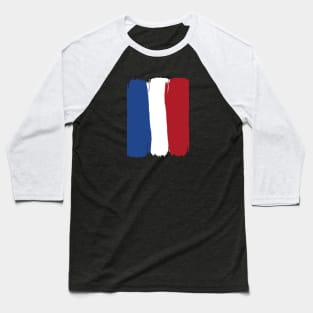 Painted Style French Flag Baseball T-Shirt